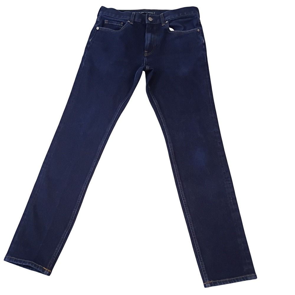 Everlane Uniform Mens Skinny Jean Dark Indigo Blue Organic Cotton 31x32